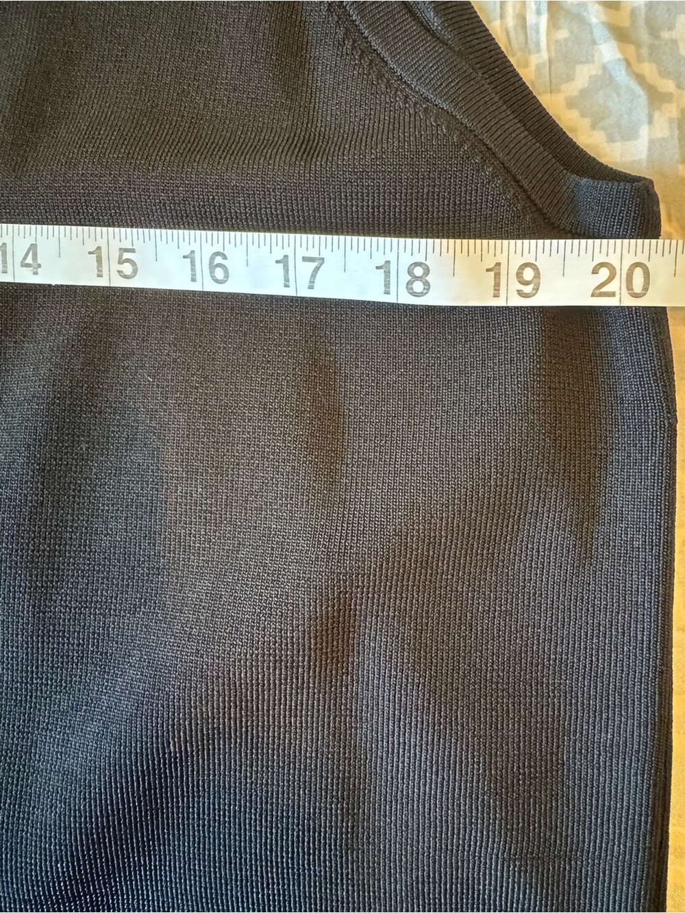 Alfani Black Ribbed Knit 2-Piece Twinset Top & Open Cardigan Gold Grommets [1X] - Picture 8 of 10
